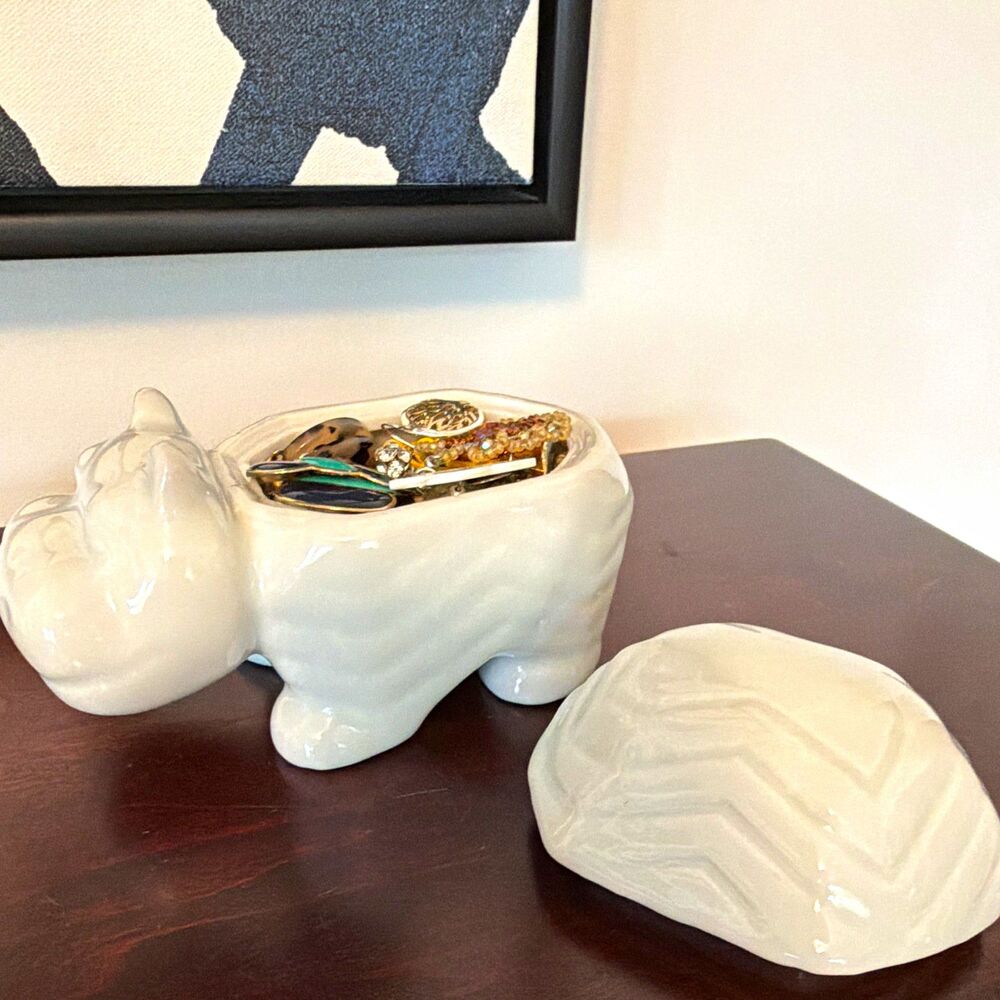 Anthropologie Hippo Sugar Dish Full of Earrings